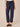 Navy Skyrise Paper Bag Waist Embroidered Self Tie Barrel Leg Buttoned Pocket Roll Cuff Pant