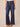 Dark Indigo Artisanal Denim Absolution Skyrise Cargo Released Fray Hem Uneven Yoke Wide Leg Jean