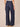 Dark Indigo Artisanal Denim Absolution Skyrise Cargo Released Fray Hem Uneven Yoke Wide Leg Jean