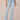 Powder Blue Artisanal Absolution Skyrise Sailor Button Double Side Seam Itty Bitty More Bootcut Jean