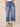 Blue Denim Absolution High Rise Double Peak Yoke Roll Cuff Hem Wide Leg Jean