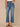 Mid Blue Artisanal Denim Absolution Skyrise Broken V-Yoke Clean Finish Step Hem Petite Barely Boot Jeans
