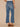 Mid Blue Artisanal Denim Absolution Skyrise Broken V-Yoke Clean Finish Step Hem Petite Barely Boot Jeans