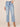 Light Blue Artisanal Denim Absolution High Rise Scattered Rhinestone Detail Round Up Yoke Boyfriend Jean