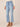 Light Blue Artisanal Denim Absolution High Rise Scattered Rhinestone Detail Round Up Yoke Boyfriend Jean