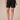"Ab"solution 7 inch inseam black denim shorts womens