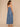 Mid Blue Sleeveless V-Neck Smocked Back Seaming Side Entry Pockets Maxi Hem Abstract Floral Print Petite Woven Dress