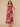 Deep Scarlet Sage Multi Ruffle Cap Sleeve U-Neck Smocked Waist Maxi Hem Floral Print Petite Woven Dress