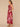 Deep Scarlet Sage Multi Ruffle Cap Sleeve U-Neck Smocked Waist Maxi Hem Floral Print Woven Dress