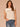 Off White Forest Moss Stripe Ruffle Cap Sleeve Striped Round Neck Banded Hem Sweater Top