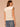 Off White Forest Moss Stripe Ruffle Cap Sleeve Striped Round Neck Banded Hem Sweater Top