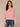 Lipstick Mauve Long Drop Shoulder Dolman Sleeve Mock Roll Neck Wavy 3D Stripe Banded Hem Jacquard Sweater