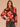 Espresso Spiced Tea Multi Long Drop Shoulder Ruched Dolman Sleeve Round Mock Neck Banded Hem Abstract Floral Print Sweater