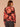 Espresso Spiced Tea Multi Long Drop Shoulder Ruched Dolman Sleeve Round Mock Neck Banded Hem Abstract Floral Print Sweater