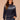 Heather Navy Blue Multi Long Blouson Sleeve High Round Neck Fair Isle Argyle Banded Hem Petite Sweater Top