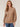 Peanut Butter Blouson Sleeve High Ruffle Neck Pointelle Mix Sweater 