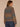 Heather Mocha Multi Long Blouson Sleeve Scallop Edge Turtleneck Zigzag Metallic Yarn Stitch Detail Shirttail Scallop Hem Ombre Stripe Design Petite Sweater