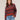 Ginger Spice Blue Multi Long Blouson Sleeve Funnel Neck Stripe Sweater