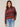 Ginger Spice Blue Multi Long Blouson Sleeve Funnel Neck Stripe Sweater