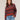 Ginger Spice Blue Multi Long Blouson Sleeve Funnel Neck Stripe Sweater