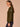 Heather Forest Moss Ivory Long Dolman Blouson Drop Shoulder Sleeve Overlap High V-Neck Contrast Blanket Stitch Embroidery Detail Sweater