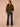 Heather Forest Moss Ivory Long Dolman Blouson Drop Shoulder Sleeve Overlap High V-Neck Contrast Blanket Stitch Embroidery Detail Petite Sweater