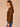 Heather Copper Ivory Long Dolman Blouson Drop Shoulder Sleeve Overlap High V-Neck Contrast Blanket Stitch Embroidery Detail Petite Sweater
