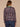 Green Multi Long Drop Shoulder Sleeve Round Neck Tipping Detail Shirttail Hem Plaid Design Sweater