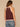 Cherry Chocolate Off White Sleeveless Round Neck Stripe Crochet Detail Banded Hem Sweater Top