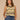 Light Grey Harvest Green Multi Sleeveless Round Neck Multi Color Metallic Chevron Zig Zag Stripe Open Work Scallop Hem Sweater Top