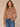 Biscotti Multi Long Scallop Sleeve Mock Neck Metallic Yarn Mixed Space Dye Design Scallop Edge Hem Sweater