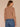 Biscotti Multi Long Scallop Sleeve Mock Neck Metallic Yarn Mixed Space Dye Design Scallop Edge Hem Sweater
