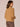 Caramel Brown Long Sleeve Deep V-Neck Button Front Metallic Tipping Cable Stitch Patch Pocket Sweater Cardigan