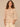 Natural Roasted Carrot Multi Three Quarter Puff Bell Sleeve Round Neck Space Dye Pointelle Mix Straight Hem Open Work Sweater Top