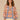 Horizon Blue Dusty Papaya Multi Three Quarter Blouson Sleeve Open Front Wavy Stripe Stitch Mix Side Pockets Scallop Trim Straight Hem Petite Sweater Cardigan