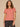 Dusty Papaya Short Puff Flounce Scallop Sleeve Round Scallop Neck Crochet Body Peplum Scallop Hem Petite Sweater Top
