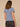 Horizon Blue Short Puff Flounce Scallop Sleeve Round Scallop Neck Crochet Body Peplum Scallop Hem Petite Sweater Top
