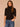 Black Elbow Cuff Sleeve Turtle Neck Cable Stitch Mix Sweater