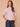 Silver Violet Elbow Cuff Sleeve Turtle Neck Cable Stitch Mix Sweater