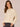 Light Cream Long Sleeve Placement Cable Knit Exposed Seaming Funnel Neck Sweater Top