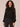 Black Copper Long Blouson Sleeve Rhinestone Embroidery Mock Neck Sweater