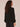 Black Copper Long Blouson Sleeve Rhinestone Embroidery Mock Neck Sweater