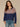 Navy Raspberry Multi Long Raglan Sleeve Round Neck Abstract Placement Multi Color Jacquard Hidden Snap Front Sweater Cardigan
