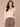Ecru Long Drop Shoulder Sleeve Johnny Collar V-Neck Banded Hem Crochet Scallop Edge Sweater