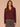 Fig Jam Long Drop Shoulder Sleeve Johnny Collar V-Neck Banded Hem Crochet Scallop Edge Sweater