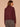 Fig Jam Long Drop Shoulder Sleeve Johnny Collar V-Neck Banded Hem Crochet Scallop Edge Sweater