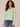 Meadow Long Drop Shoulder Sleeve Double V-Neck Two Tone Eyelash Sweater
