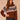 Brown Lavender Multi Long Raglan Sleeve Banded Mock Neck Placement Stripe Exposed Seam Bubble Hem Sweater Top