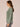 Sage Green Multi Long Cuffed Drop Shoulder Sleeve Mock Neck Space Dye Framing Curled Shirttail Hem Sweater