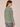 Sage Green Multi Long Cuffed Drop Shoulder Sleeve Mock Neck Space Dye Framing Curled Shirttail Hem Sweater